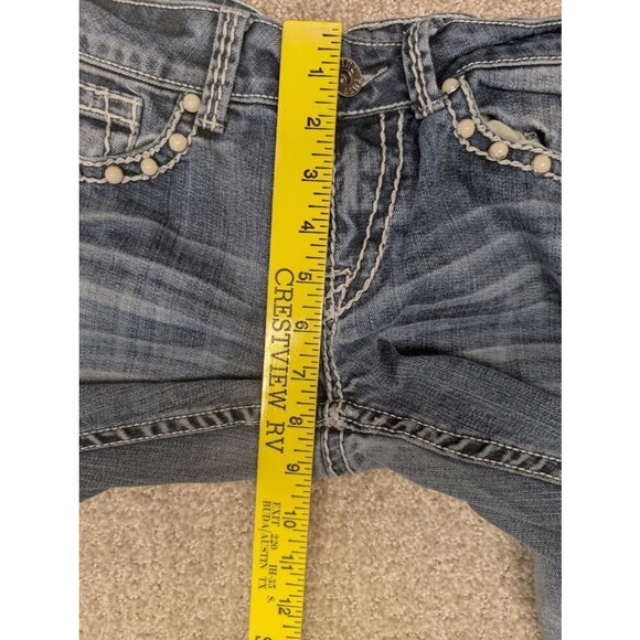 Cowgirl Tuff Jeans Don't Fence Me In Pearls Womens 27/31 Medium Wash Blue Denim - Picture 8 of 11